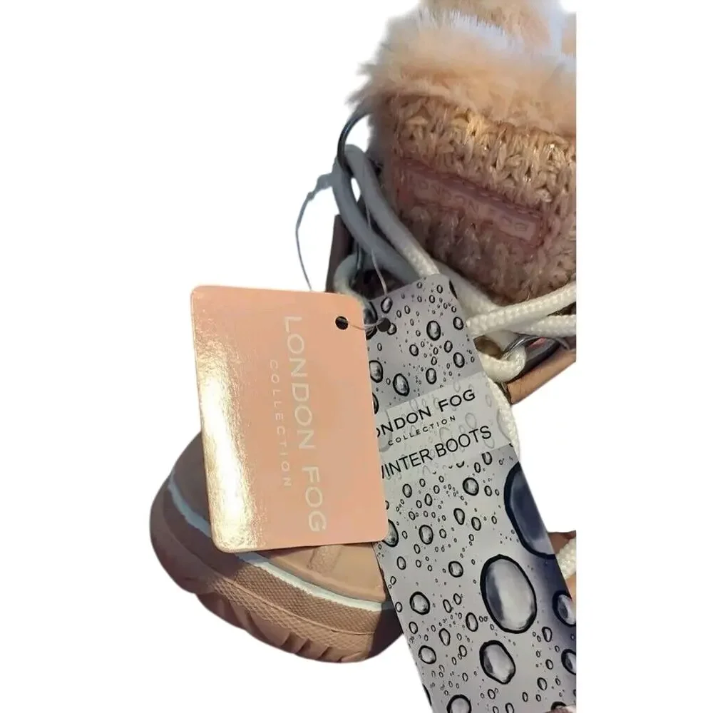 NEW London Fog Girls Snow Winter Boots - Size 5 Pink NWT‎
